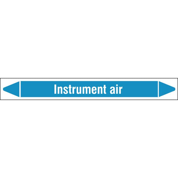 N008408 Brady White on Blue Instrument air Clp Pipe Marker On Roll