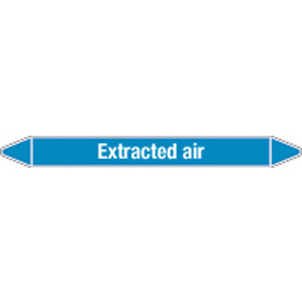 N008421 Brady White on Blue Extracted air Clp Pipe Marker On Card