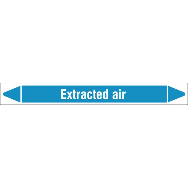N008425 Brady White on Blue Extracted air Clp Pipe Marker On Roll