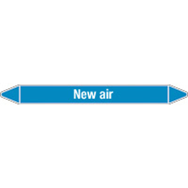 N008440 Brady White on Blue New air Clp Pipe Marker On Card