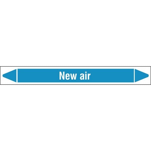 N008444 Brady White on Blue New air Clp Pipe Marker On Roll