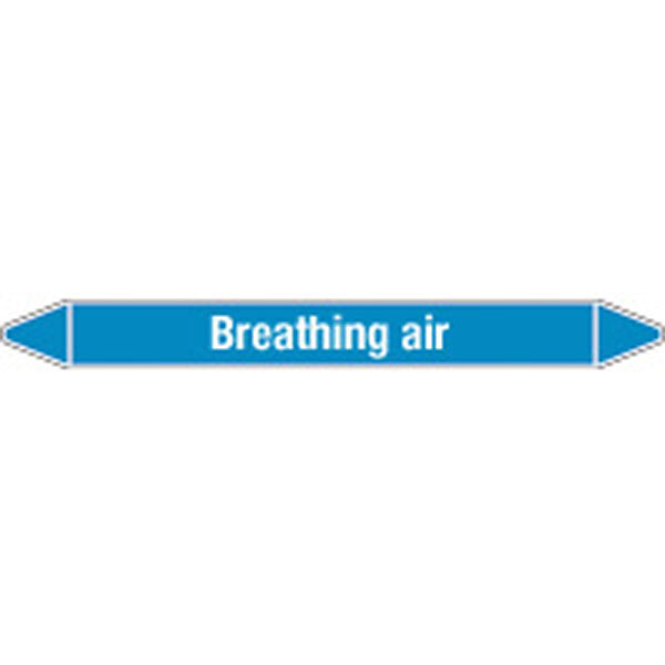N008450 Brady White on Blue Breathing air Clp Pipe Marker On Card