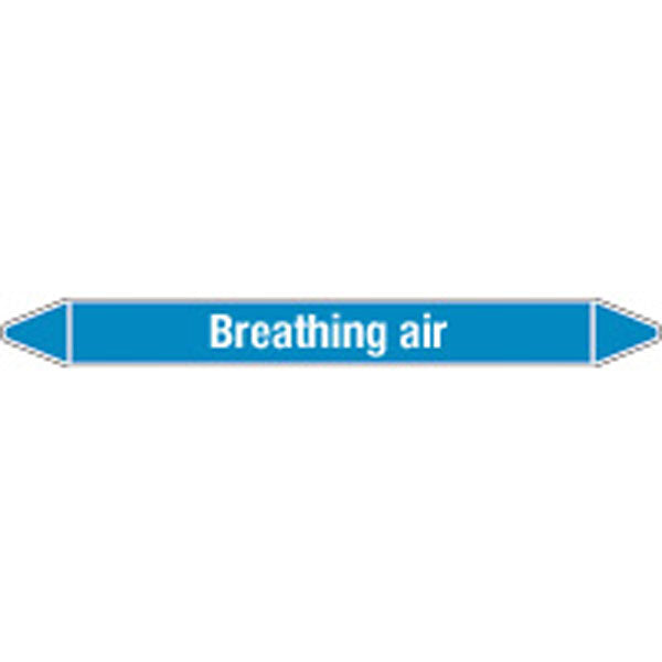 N008451 Brady White on Blue Breathing air Clp Pipe Marker On Roll