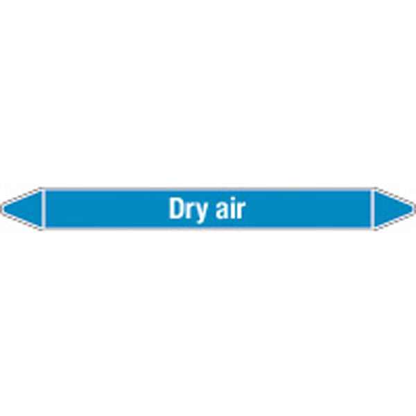 N008458 Brady White on Blue Dry air Clp Pipe Marker On Card