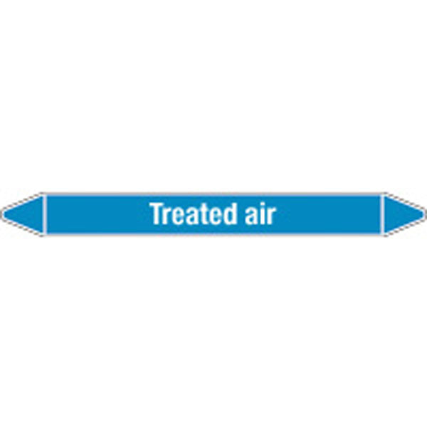 N008477 Brady White on Blue Treated air Clp Pipe Marker On Card