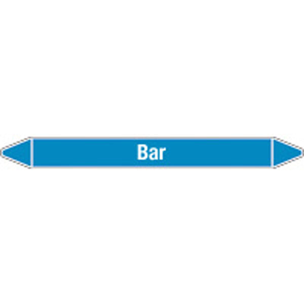 N008485 Brady White on Blue Bar Clp Pipe Marker On Card