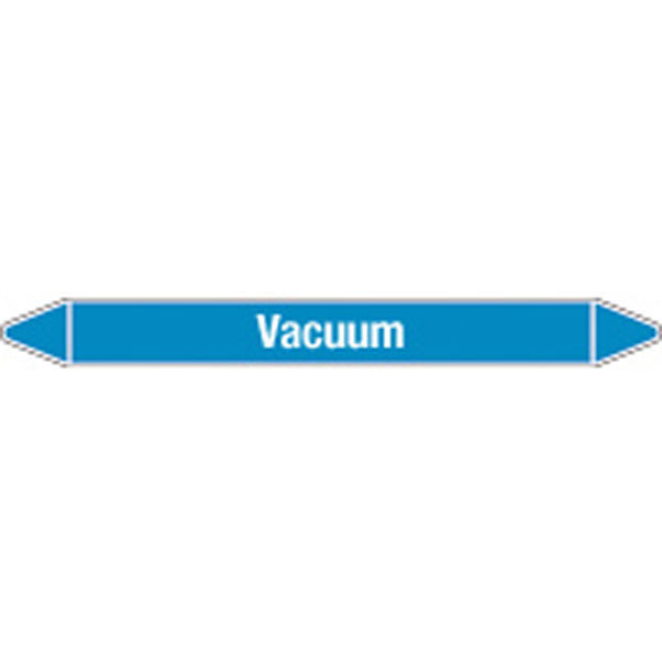 N008521 Brady White on Blue Vacuum Clp Pipe Marker On Card