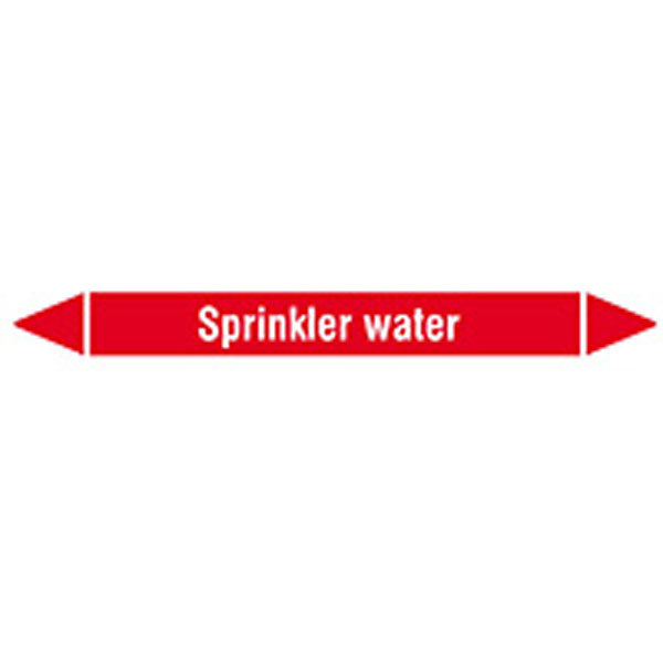 N008539 Brady White on Red Sprinkler water Clp Pipe Marker On Card
