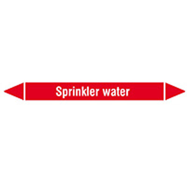N008540 Brady White on Red Sprinkler water Clp Pipe Marker On Card