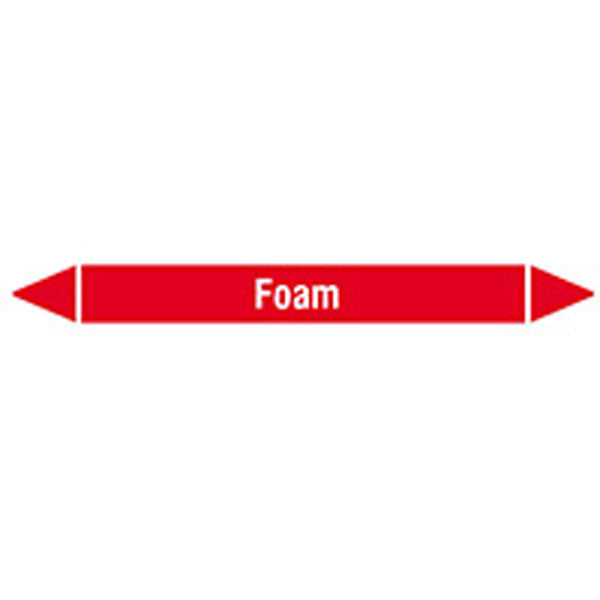 N008548 Brady White on Red Foam Clp Pipe Marker On Card