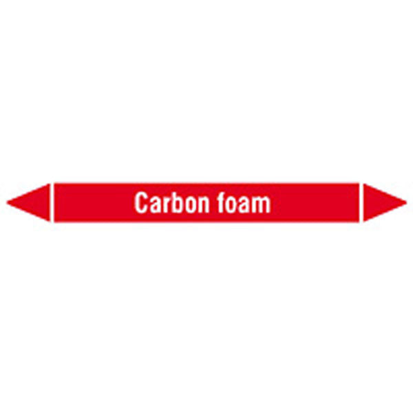N008556 Brady White on Red Carbon foam Clp Pipe Marker On Card