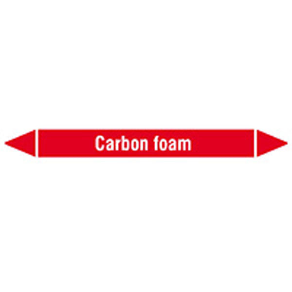 N008557 Brady White on Red Carbon foam Clp Pipe Marker On Card