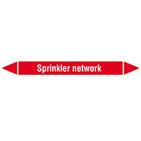 N008574 Brady White on Red Sprinkler network Clp Pipe Marker On Card