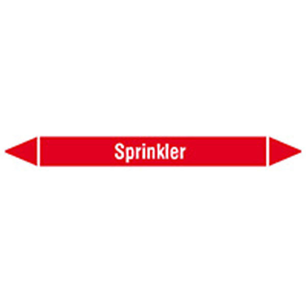 N008583 Brady White on Red Sprinkler Clp Pipe Marker On Card