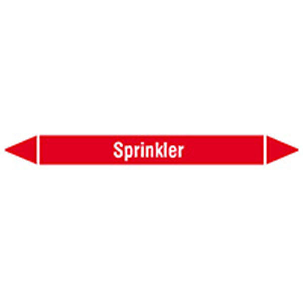 N008583 Brady White on Red Sprinkler Clp Pipe Marker On Card