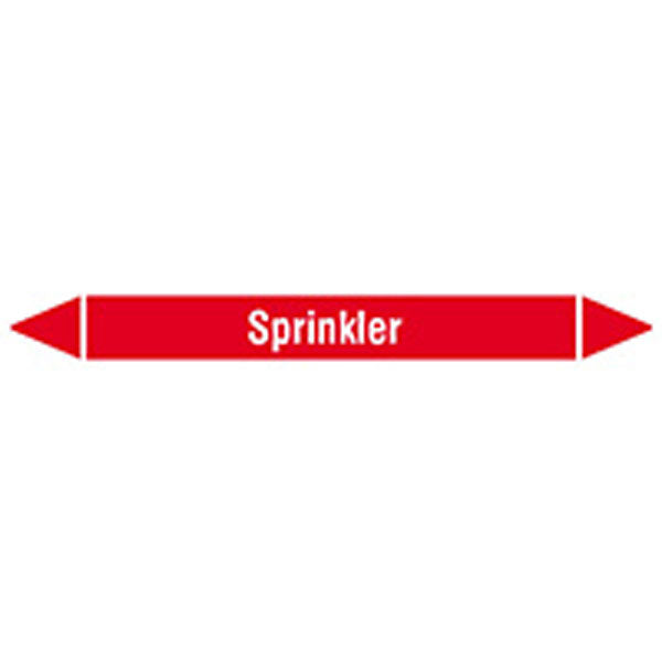 N008586 Brady White on Red Sprinkler Clp Pipe Marker On Roll