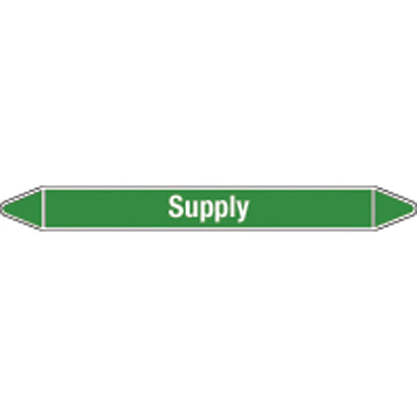 N008595 Brady White on Green Supply Clp Pipe Marker On Roll