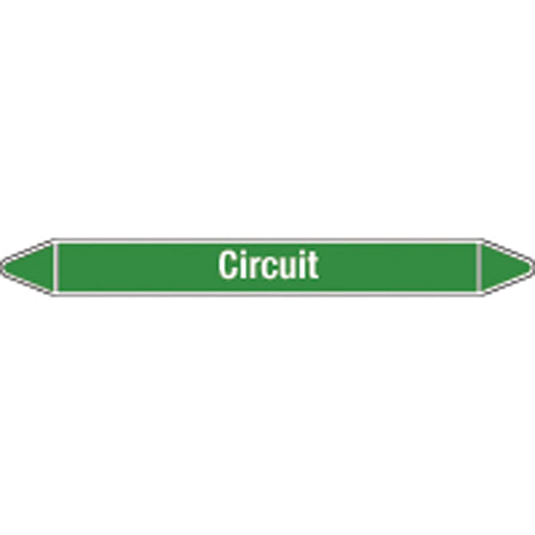 N008632 Brady White on Green Circuit Clp Pipe Marker On Roll