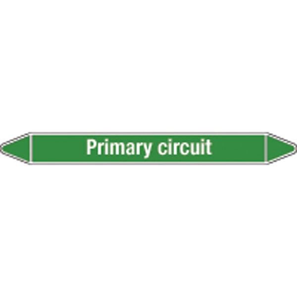 N008643 Brady White on Green Primary circuit Clp Pipe Marker On Roll