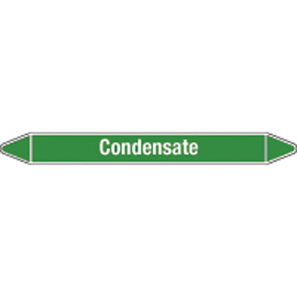 N008656 Brady White on Green Condensate Clp Pipe Marker On Card