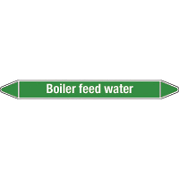 N008695 Brady White on Green Boiler feed water Clp Pipe Marker On Roll