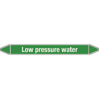 N008721 Brady White on Green Low pressure water Clp Pipe Marker On Roll
