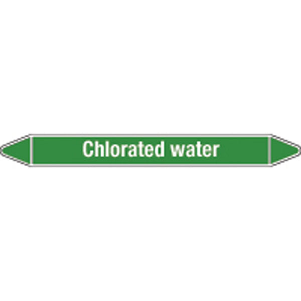 N008867 Brady White on Green Chlorated water Clp Pipe Marker On Roll