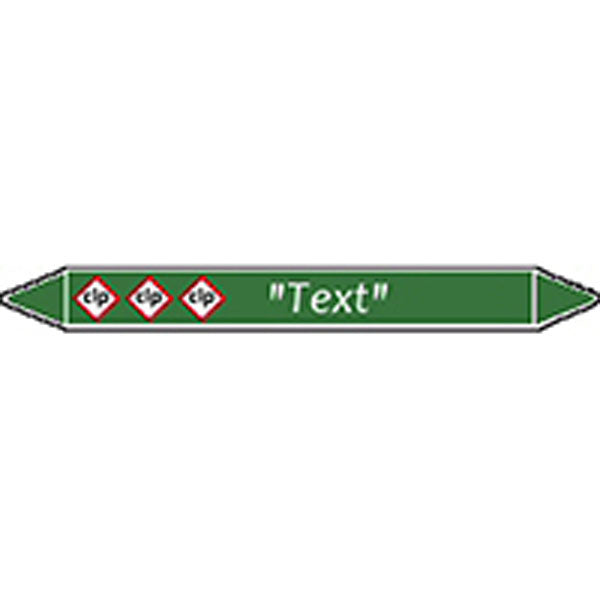 N008872 Brady White on Green Condensate Clp Pipe Marker On Card