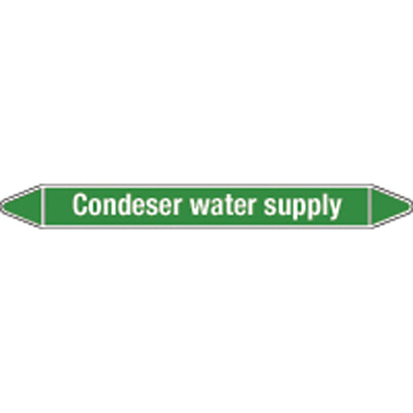 N008905 Brady White on Green Condenser water supply Clp Pipe Marker On Roll