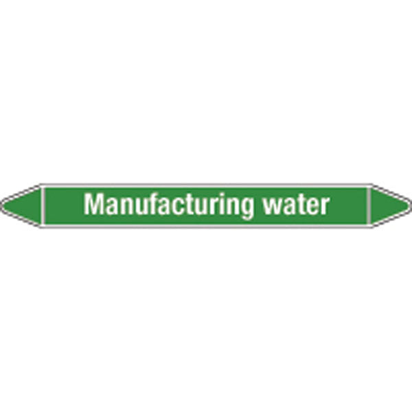N008968 Brady White on Green Manufacturing water Clp Pipe Marker On Roll