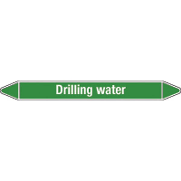 N008973 Brady White on Green Drilling water Clp Pipe Marker On Roll