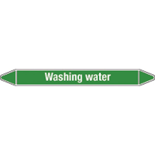 N008982 Brady White on Green Washing water Clp Pipe Marker On Roll