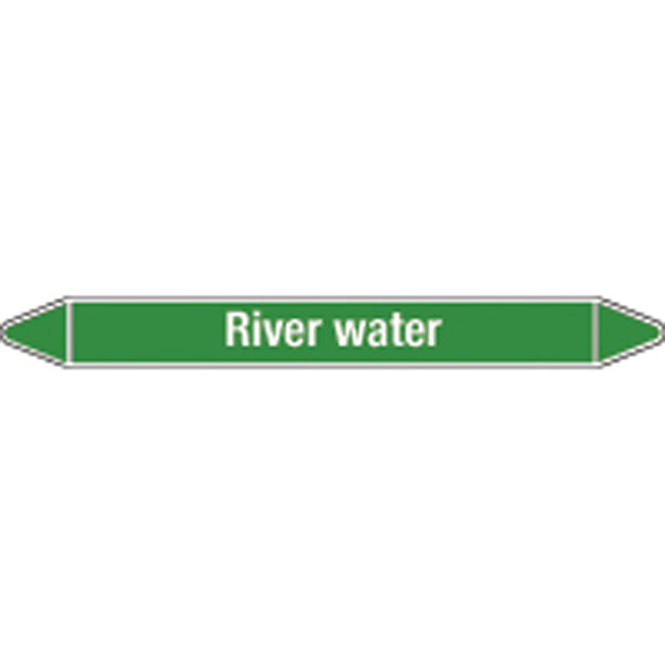 N009024 Brady White on Green River water Clp Pipe Marker On Card