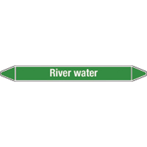 N009030 Brady White on Green River water Clp Pipe Marker On Roll
