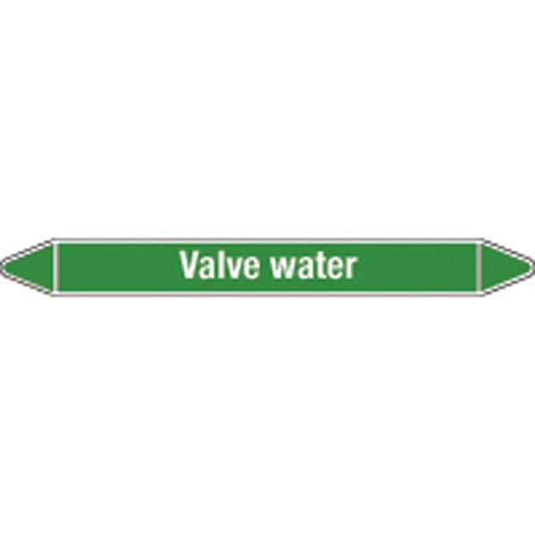 N009036 Brady White on Green Valve water Clp Pipe Marker On Roll