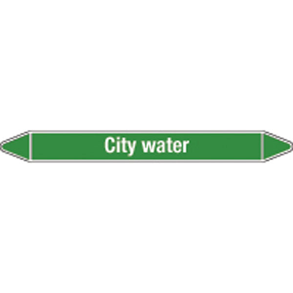 N009049 Brady White on Green City water Clp Pipe Marker On Roll