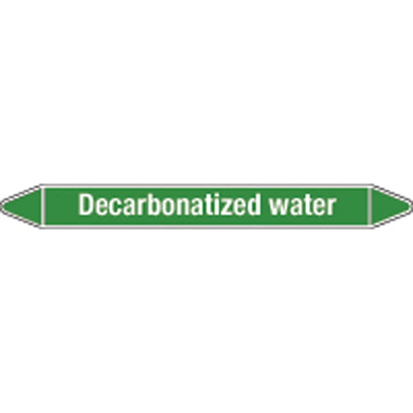 N009065 Brady White on Green Decarbonatized water Clp Pipe Marker On Roll