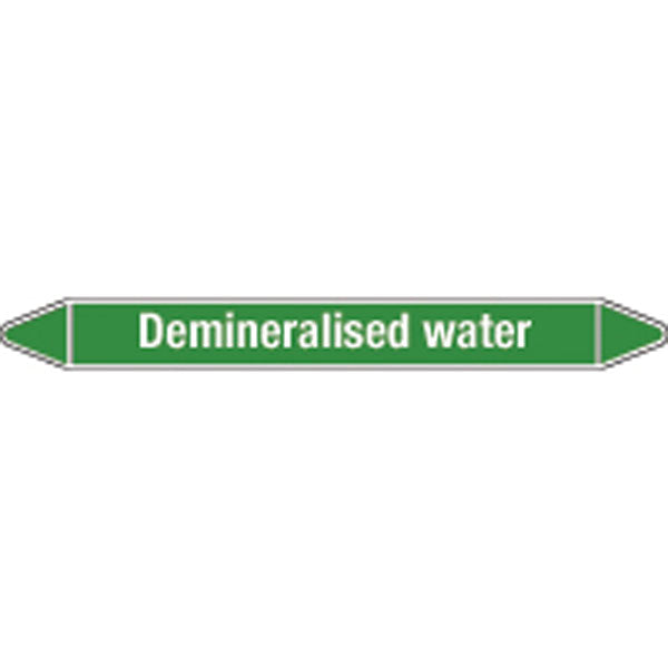 N009084 Brady White on Green Demineralised water Clp Pipe Marker On Roll