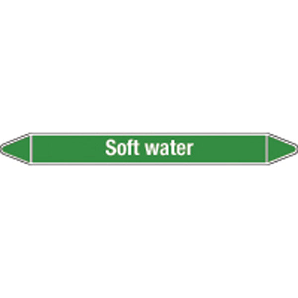 N009118 Brady White on Green Soft water Clp Pipe Marker On Roll