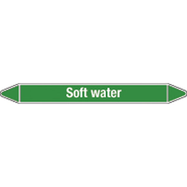 N009121 Brady White on Green Soft water Clp Pipe Marker On Roll