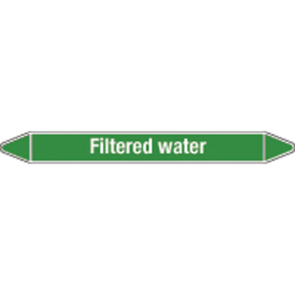 N009139 Brady White on Green Filtered water Clp Pipe Marker On Roll