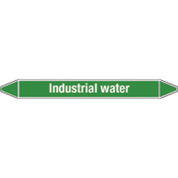 N009221 Brady White on Green Industrial water Clp Pipe Marker On Card