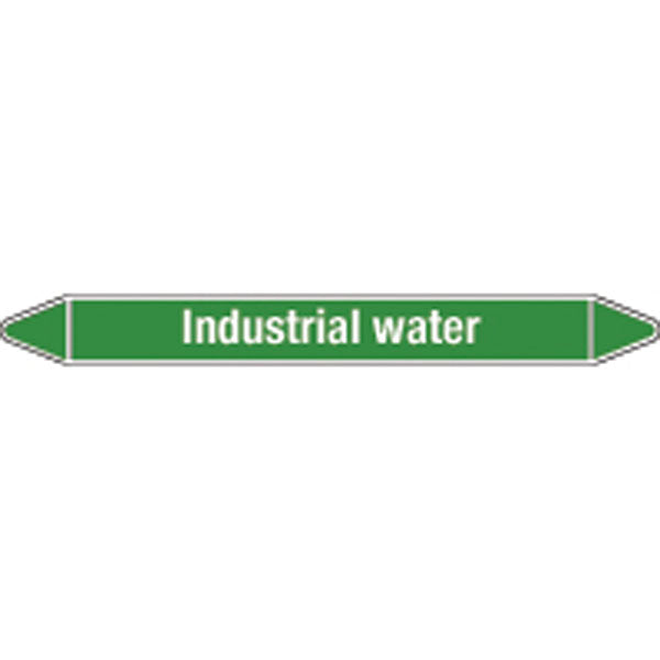 N009227 Brady White on Green Industrial water Clp Pipe Marker On Roll