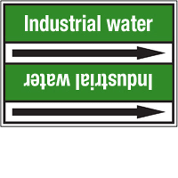 N009228 Brady White on Green Industrial water Clp Pipe Marker On Roll