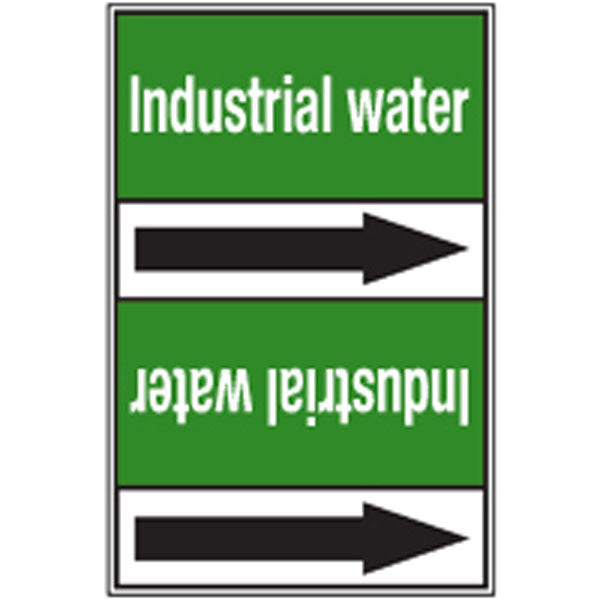 N009229 Brady White on Green Industrial water Clp Pipe Marker On Roll