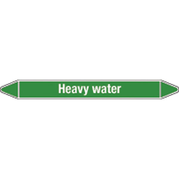 N009230 Brady White on Green Heavy water Clp Pipe Marker On Card