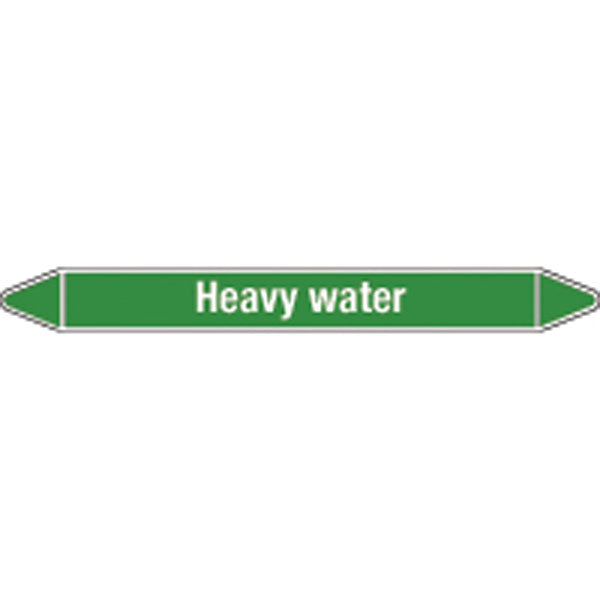 N009232 Brady White on Green Heavy water Clp Pipe Marker On Card