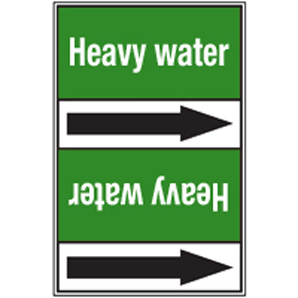 N009238 Brady White on Green Heavy water Clp Pipe Marker On Roll