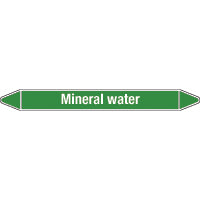 N009251 Brady White on Green Mineral water Clp Pipe Marker On Card