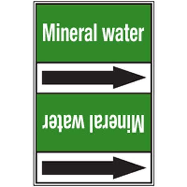 N009256 Brady White on Green Mineral water Clp Pipe Marker On Roll